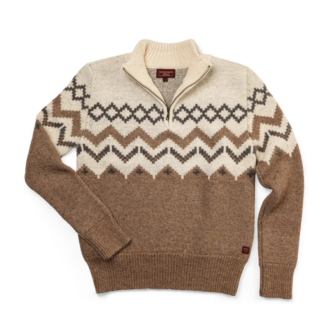 Adirondack Field Skyward Alpaca/Wool Sweater (Ivory) — Adirondack Field branding close-up