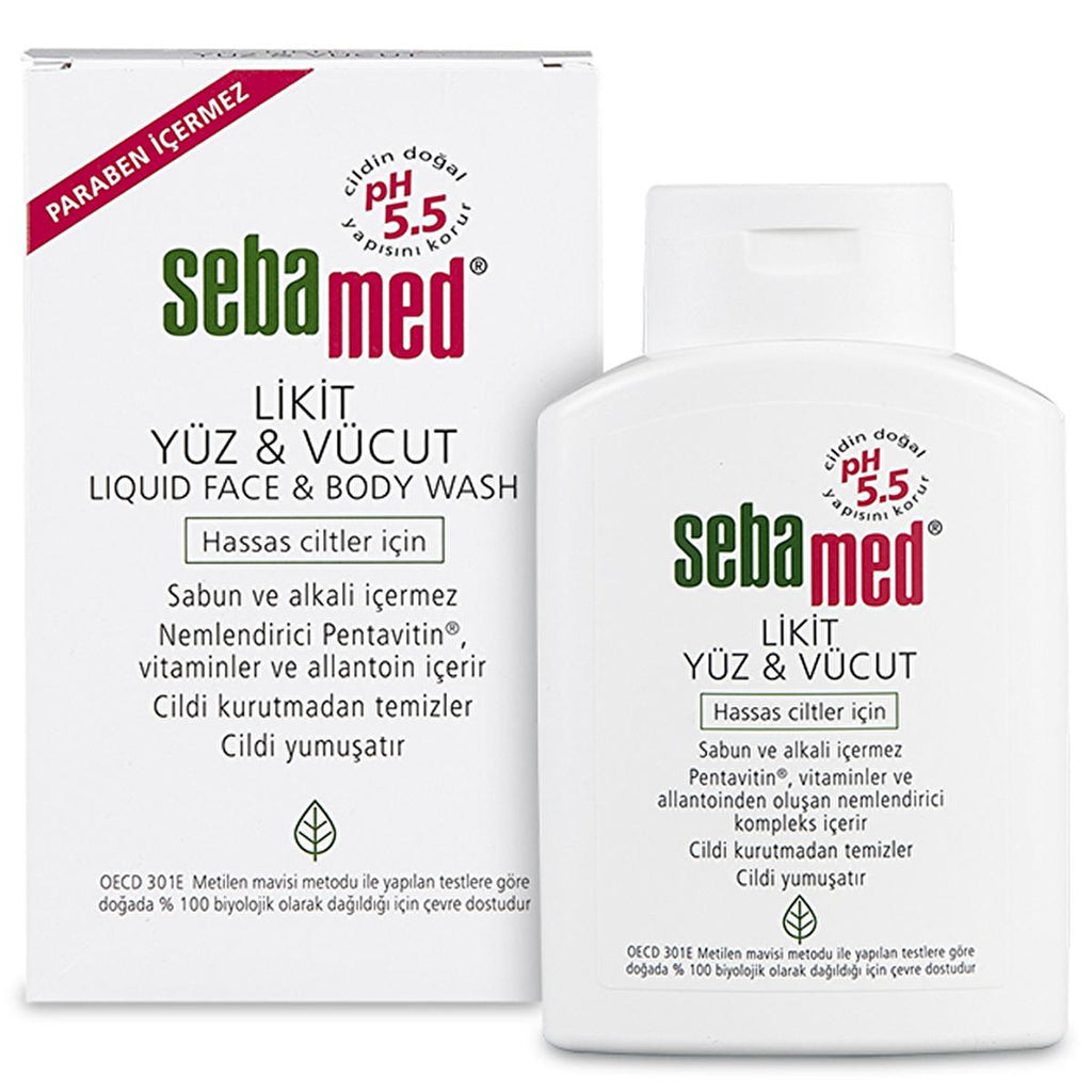 Sebamed Liquid Face and Body Cleanser - Gentle pH 5.5 Skincare for Sensitive Skin, Moisturizing & Vitamin-Enriched