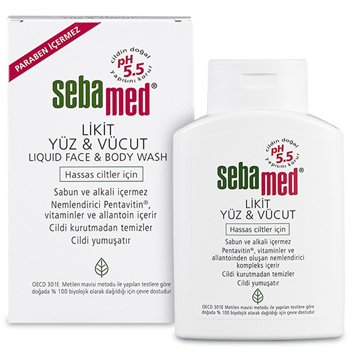 Sebamed Liquid Face and Body Cleanser - Gentle pH 5.5 Skincare for Sensitive Skin, Moisturizing & Vitamin-Enriched