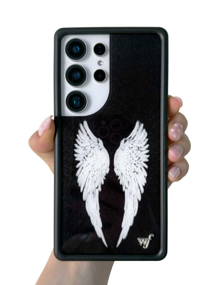 Wildflower Cases Angel Baby | Black Samsung Galaxy Case — color detail