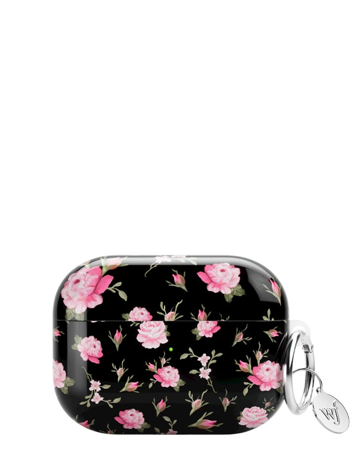 Black and Pink Floral AirPods