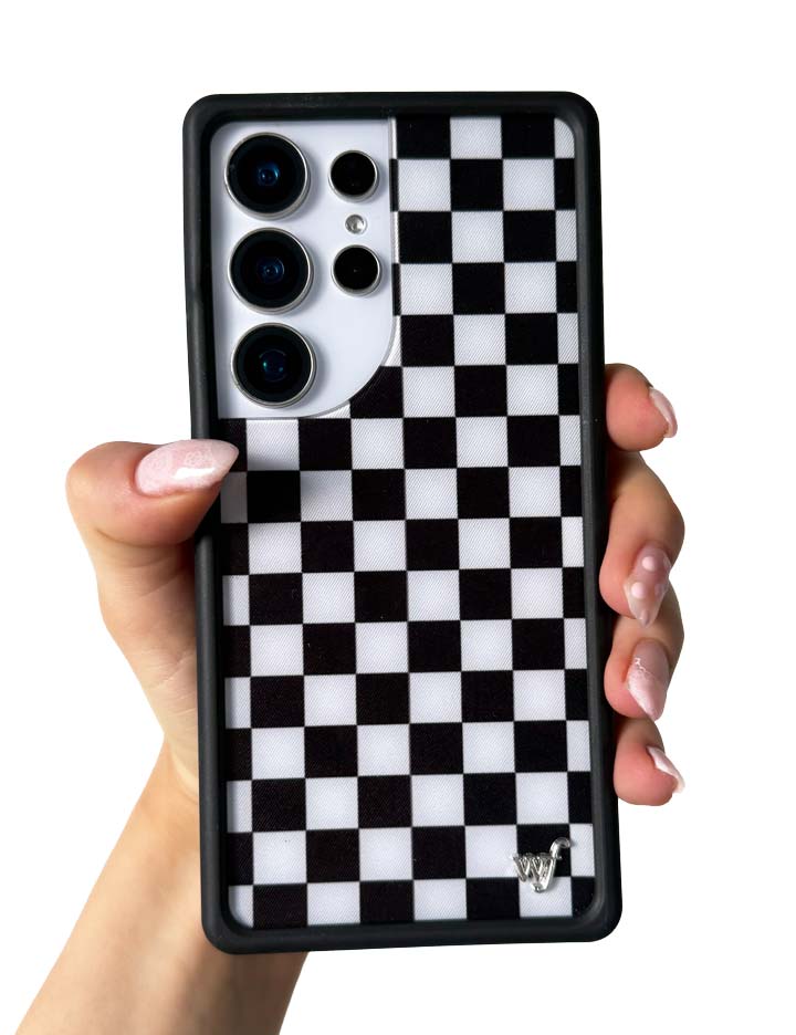Wildflower Cases Checkers | Black Samsung Galaxy Case — color detail