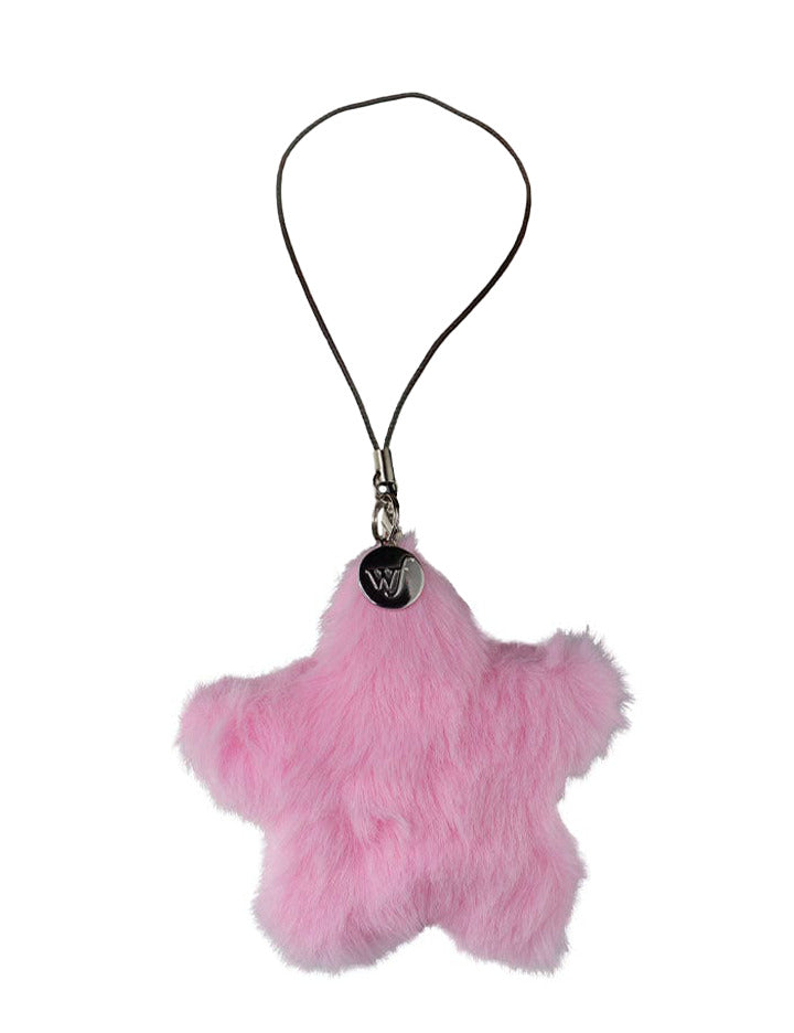 Fluffy Star Charm | Pink