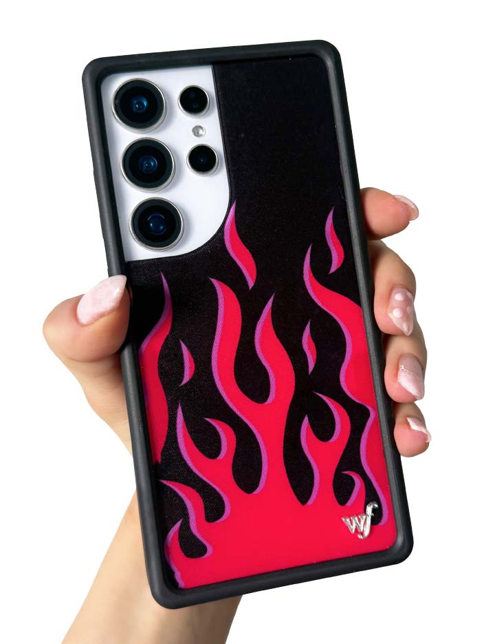 Wildflower Cases Flames | Black & Red Samsung Galaxy Case — color detail