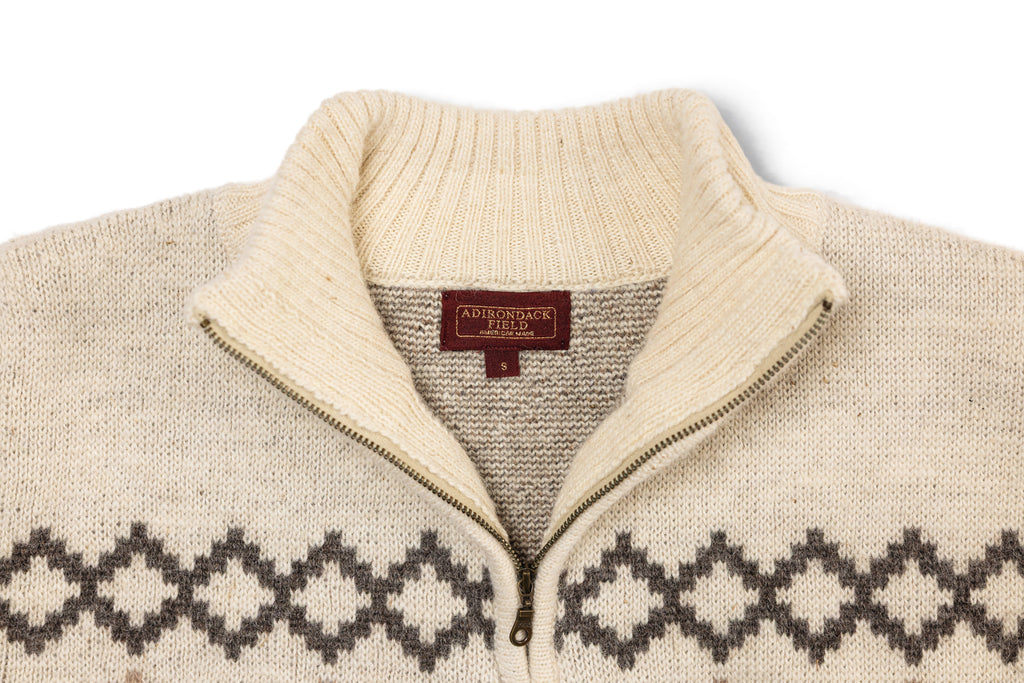 Adirondack Field Skyward Alpaca/Wool Sweater (Ivory) — lifestyle worn / used context