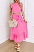 Pretty Little Patriot Pretty Little Patriot Bubblegum Beach Day Pink Skirt Set — lifestyle worn / used context