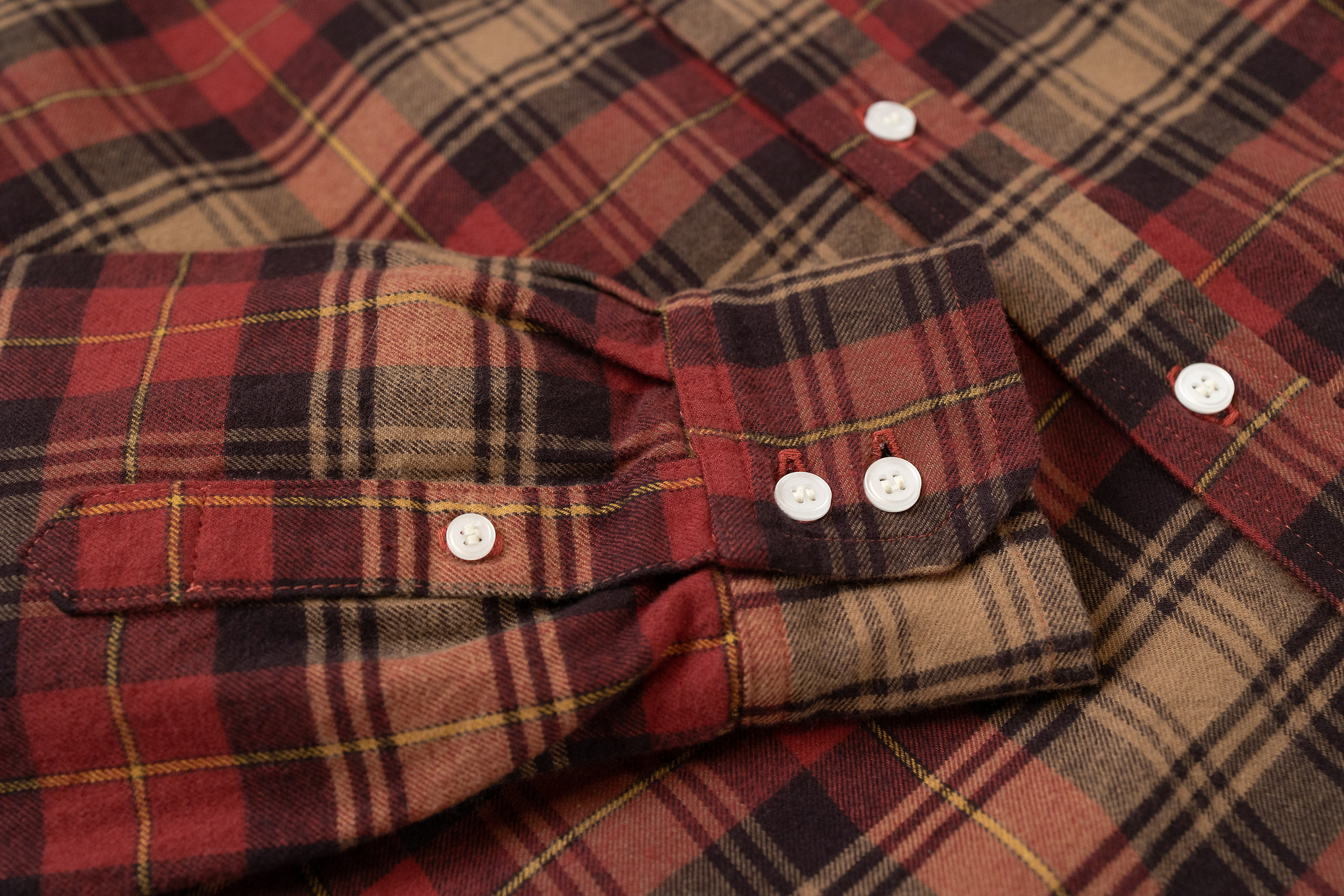 Adirondack Field Uncas Flannel Shirt — branding close-up