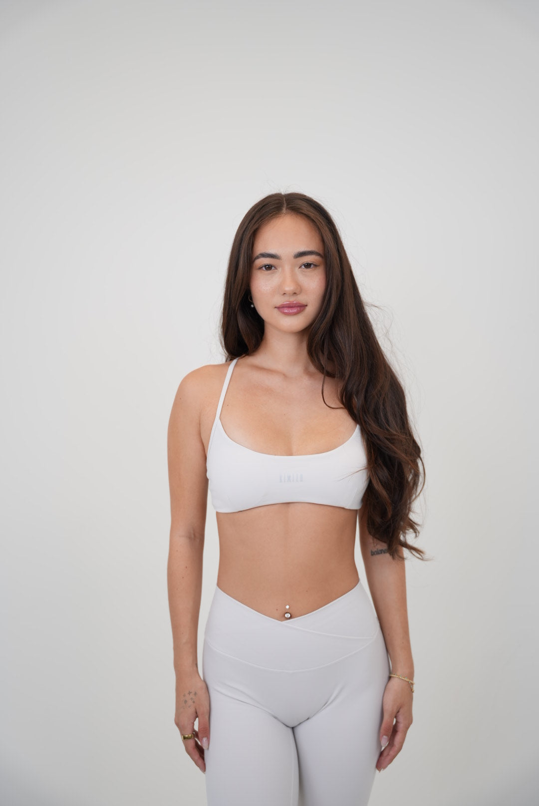 KIMITH BRAND My Time Is Divine Lime White Sculpt V-Waist Legging — color detail