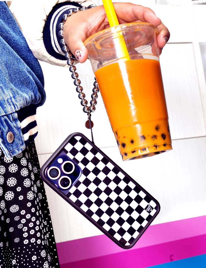 Checkers | Black iPhone Case