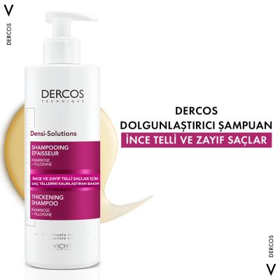 Vichy Densi Solutions Thickening Shampoo 400Ml - Hair Thickening & Volumizing for Fine or Limp Hair