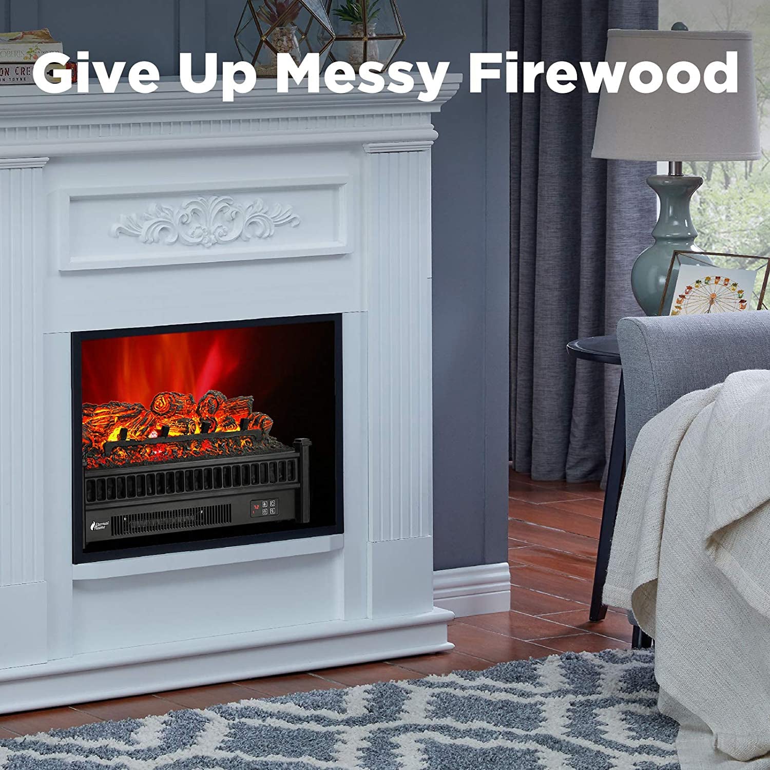 (Open Box) Eternal Flame EF23-PB Electric Fireplace Logs – TURBRO, view 2