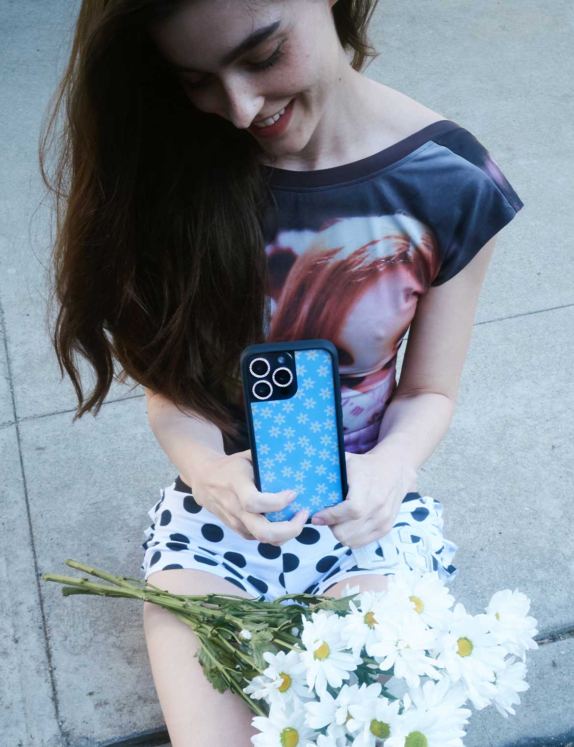 Blue Daisy iPhone Case