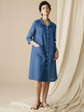 LINTICO 100% Linen Shirt Dress MADISON — main product shot