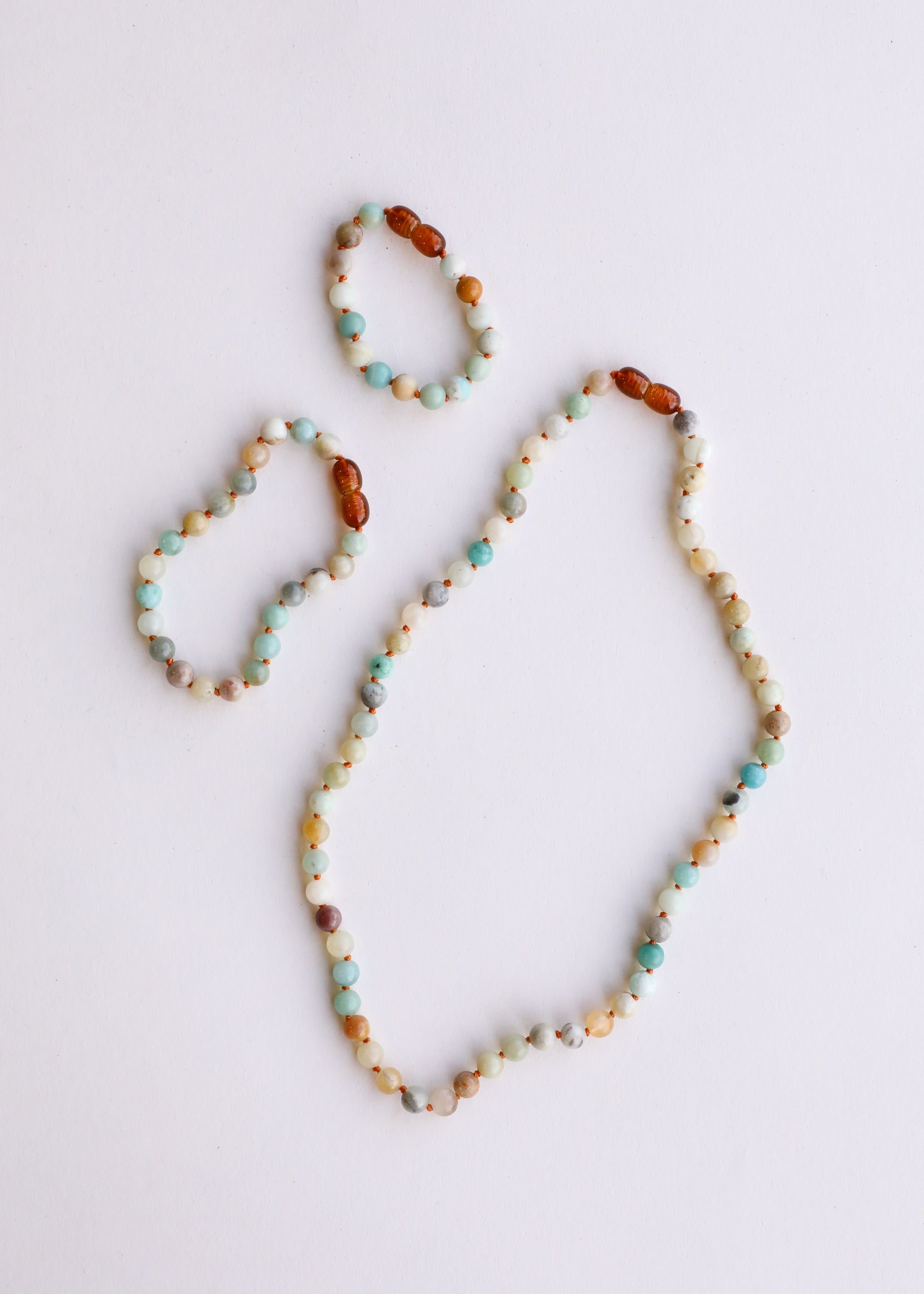 CanyonLeaf Natural Amazonite Gemstone || Beaded Anklet or Bracelet — lifestyle context