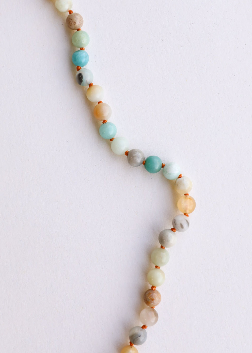 CanyonLeaf Natural Amazonite Gemstone || Beaded Anklet or Bracelet — side view