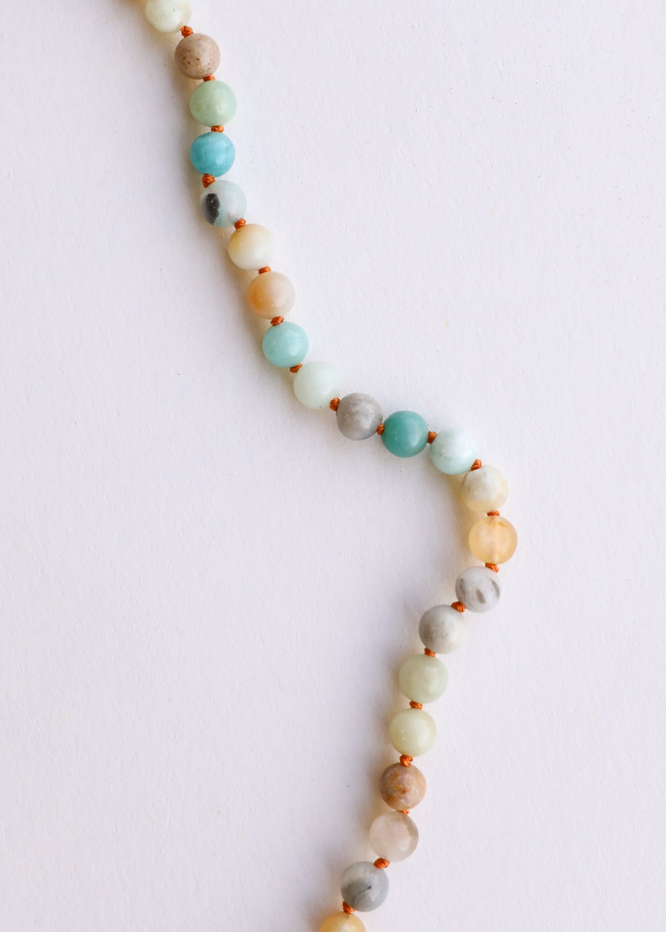 CanyonLeaf Natural Amazonite Gemstone || Beaded Anklet or Bracelet — side view