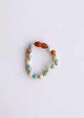 CanyonLeaf Natural Amazonite Gemstone || Beaded Anklet or Bracelet — detail close-up