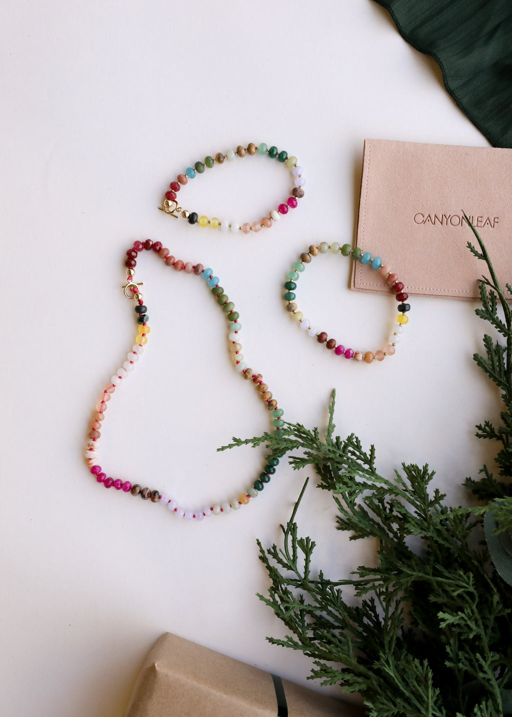 CanyonLeaf Natural Gemstone Necklace + 14k Gold Filled Toggle : Sedona — detail shot 8