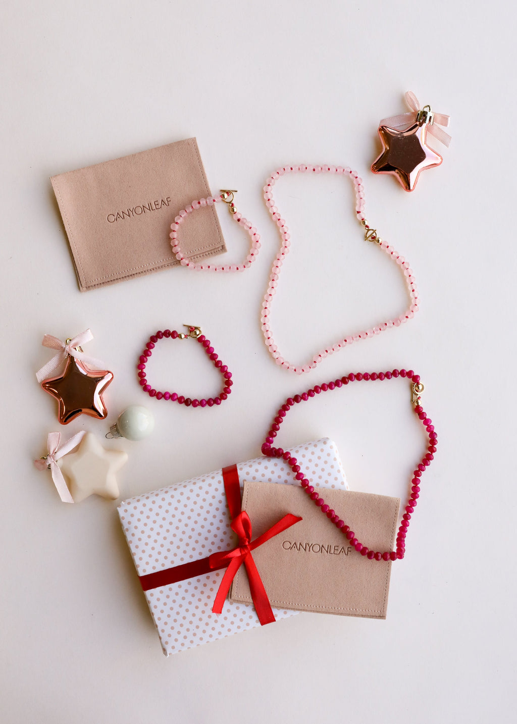 CanyonLeaf Natural Rose Quartz + 14k Gold Filled Toggle || Gemstone Bracelet — Gold detail