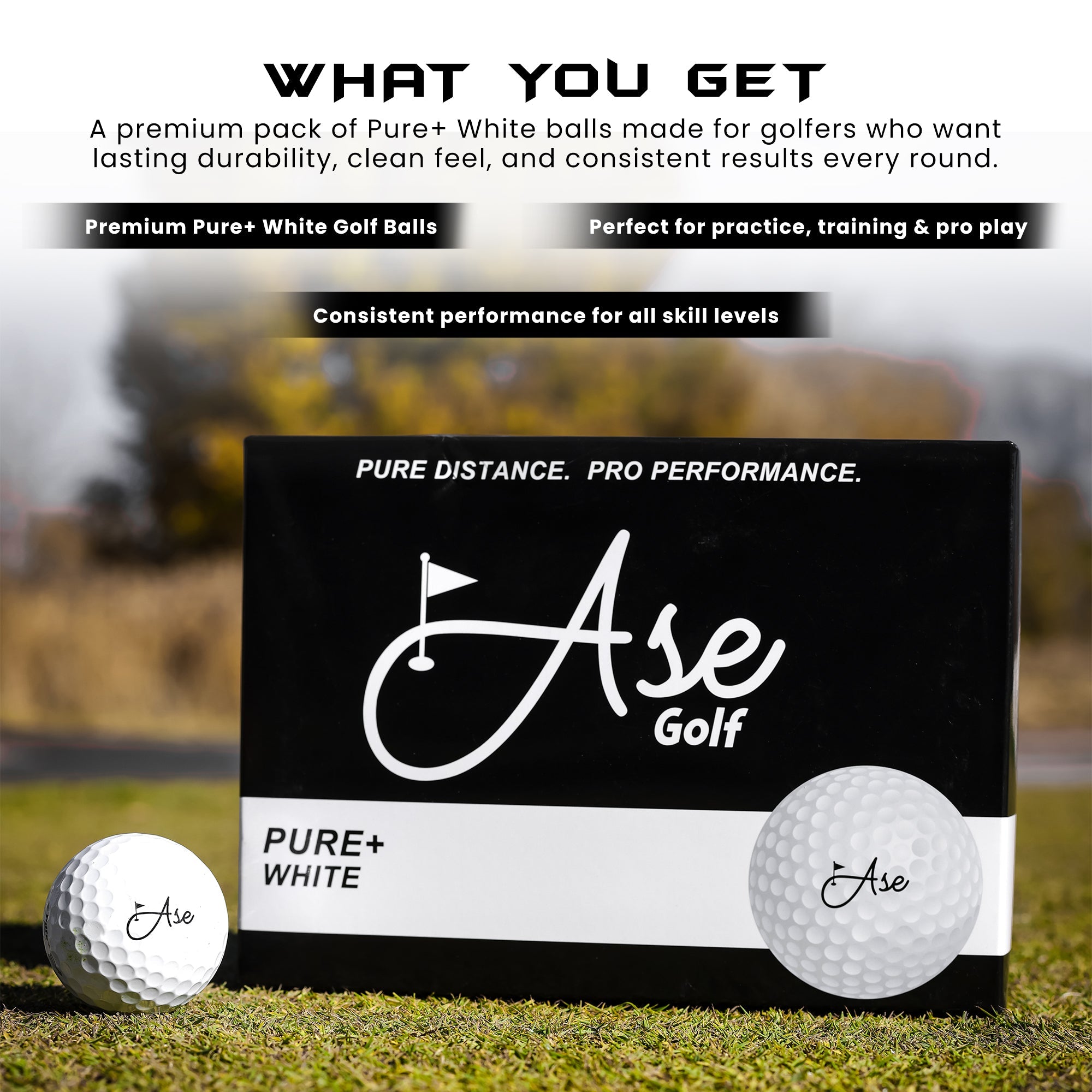 Ase Pure+ Golf Ball – Ase Golf, view 4