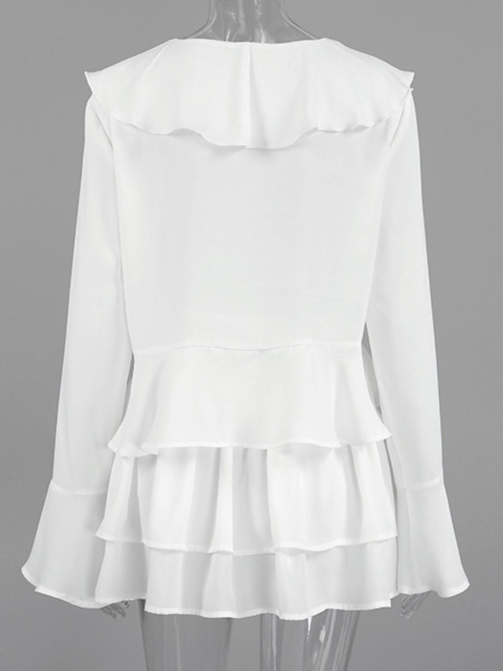 Ruffle Trim Top and Skirt Two-Piece Set