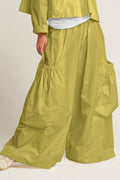 Nylon Big Pocket Pants - Chartreuse