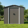 [04X06FT] Alora Outdoor All-Weather Galvanized Metal Storage Shed With Sliding Door (SAK96472) – SAKSBY WHOLESALE