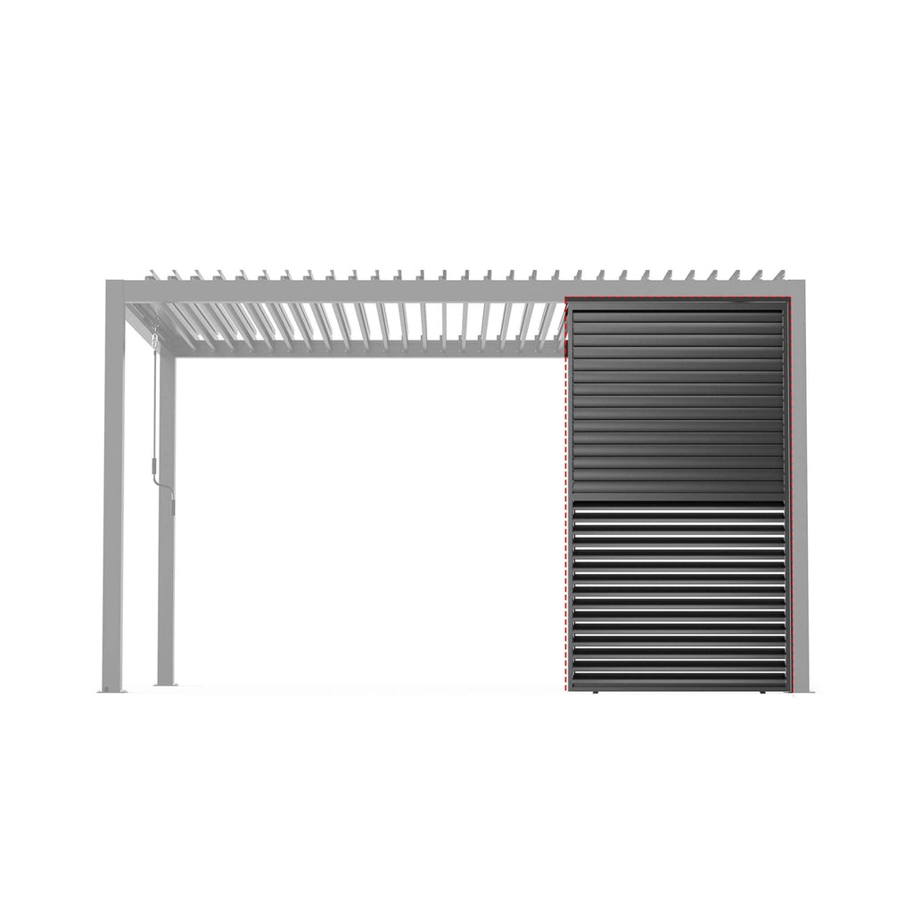 [04X07FT] Alora Premium Adjustable Aluminum Louvered Pergola With Side Wall Panel (SAK25458) – SAKSBY WHOLESALE