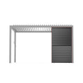 [04X07FT] Alora Premium Adjustable Aluminum Louvered Pergola With Side Wall Panel (SAK25458) – SAKSBY WHOLESALE