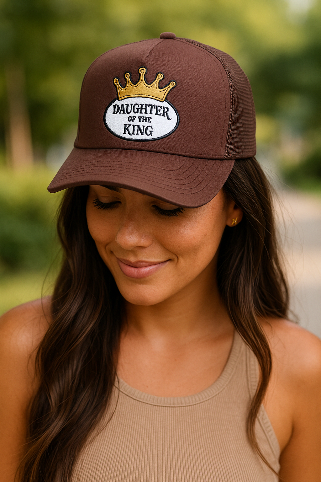 Pretty Little Patriot Pretty Little Patriot Daughter Of The King Patch Trucker Hat -clearance — main product shot