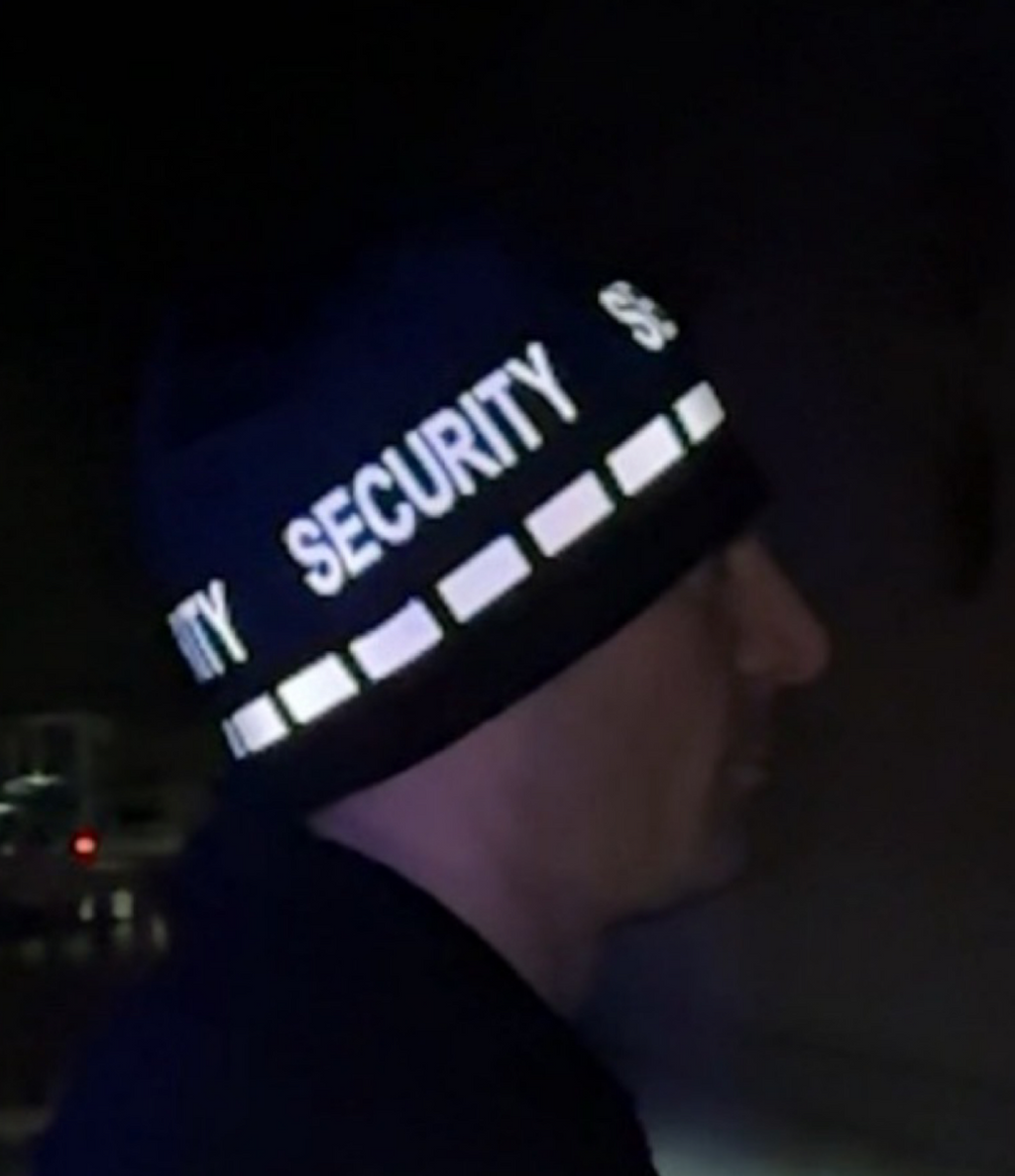 VisiBlue VisiBlue Reversible Beanie- Black SECURITY — detail close-up