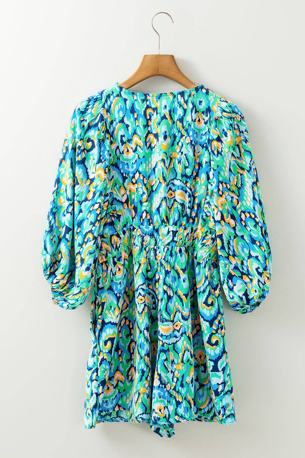 Pretty Little Patriot Pretty Little Patriot Blue & Green Malibu Romper — lifestyle worn / used context