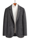 Men's Plus Size One Button Long Sleeve Blazer