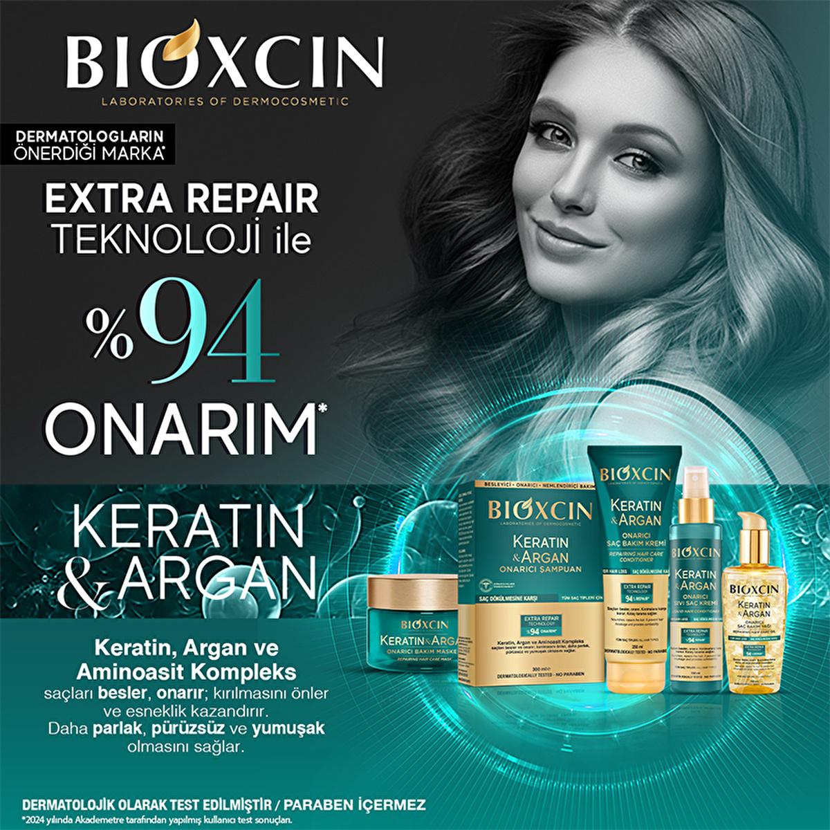 Bioxcin Keratin & Argan Hair Care Oil - Nourishing, Repairing, and Moisturizing for Damaged Hair