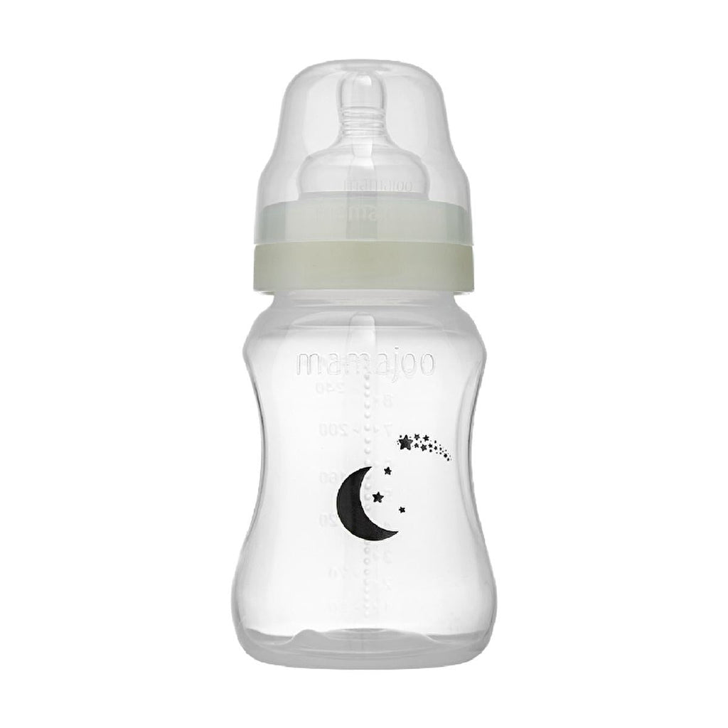 Mamajoo Night & Day Baby Bottle 270ml: Anti-Colic, BPA-Free, Glow-in-the-Dark - Perfect Infant Feeding for Colic Relief and Easy Nighttime Use