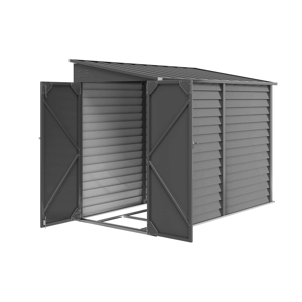 [05X09FT] Alora Heavy-Duty Outdoor Galvanized Steel Storage Shed With Lockable Doors (SAK80637) – SAKSBY WHOLESALE