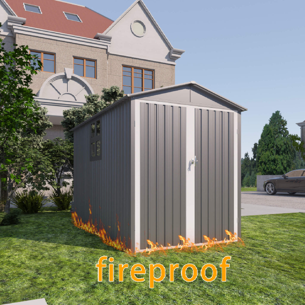 [05X10FT] Alora Large Weatherproof Outdoor Motocycle And Tools Storage Shed (SAK91642) – SAKSBY WHOLESALE, view 5