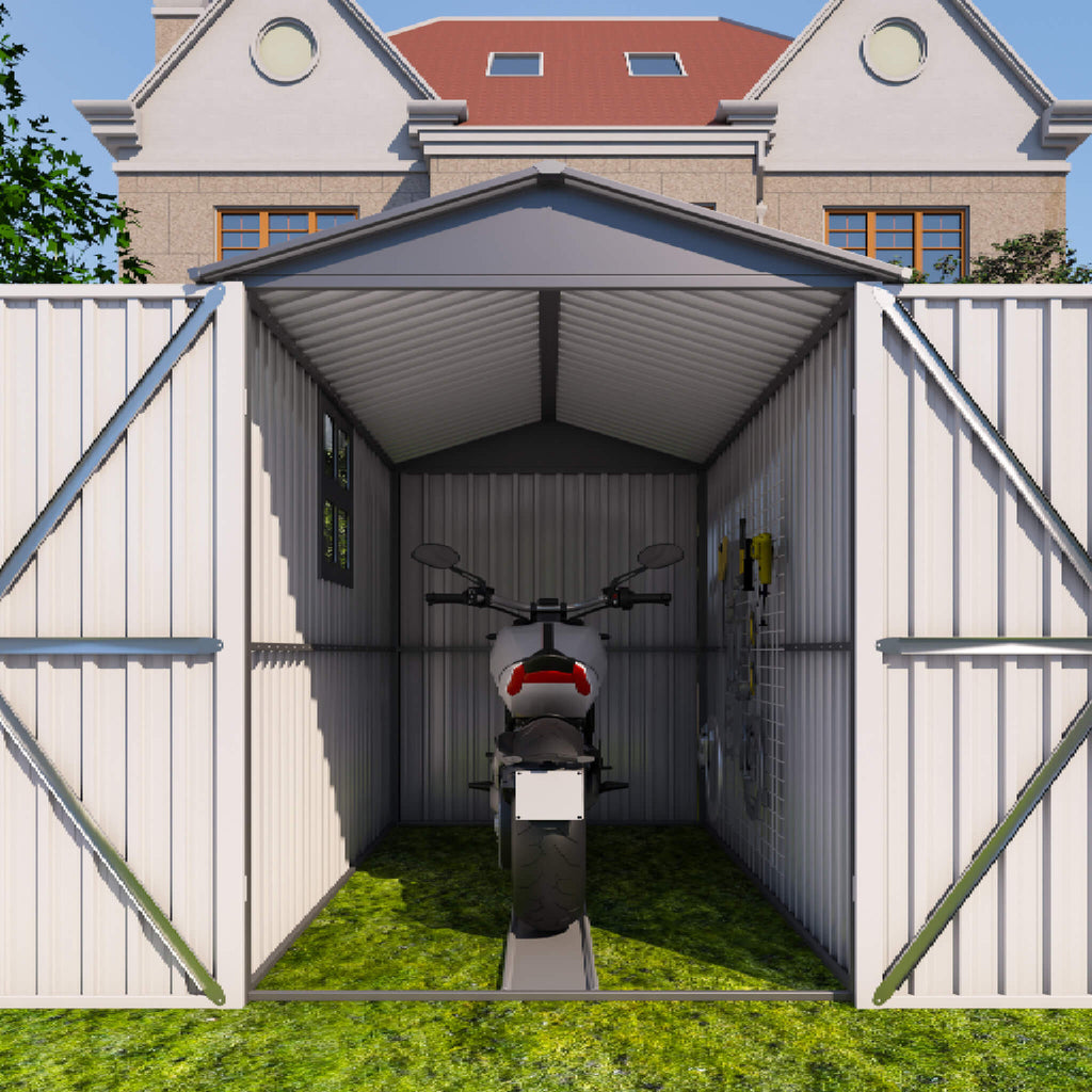 [05X10FT] Alora Large Weatherproof Outdoor Motocycle And Tools Storage Shed (SAK91642) – SAKSBY WHOLESALE, view 3