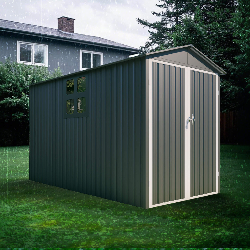 [05X10FT] Alora Large Weatherproof Outdoor Motocycle And Tools Storage Shed (SAK91642) – SAKSBY WHOLESALE, view 6
