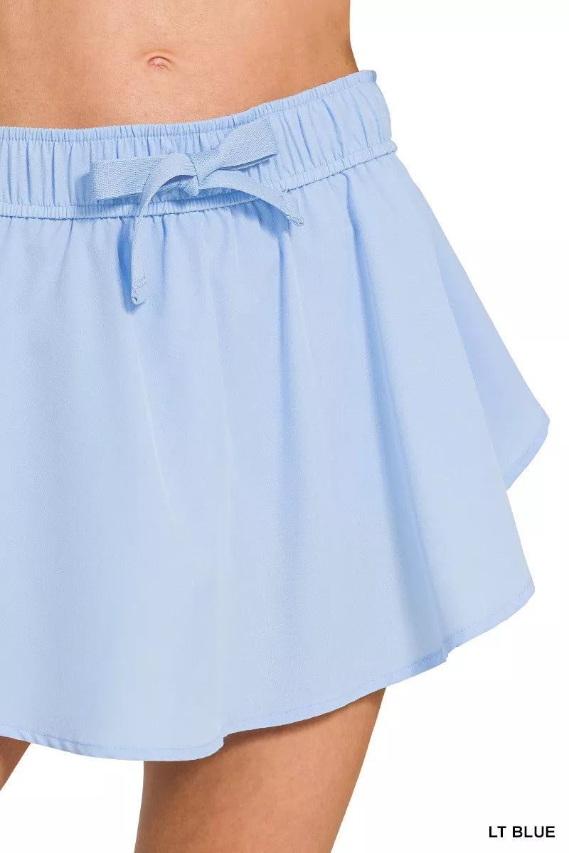 Zenana Soft Woven Active Skorts with Pockets