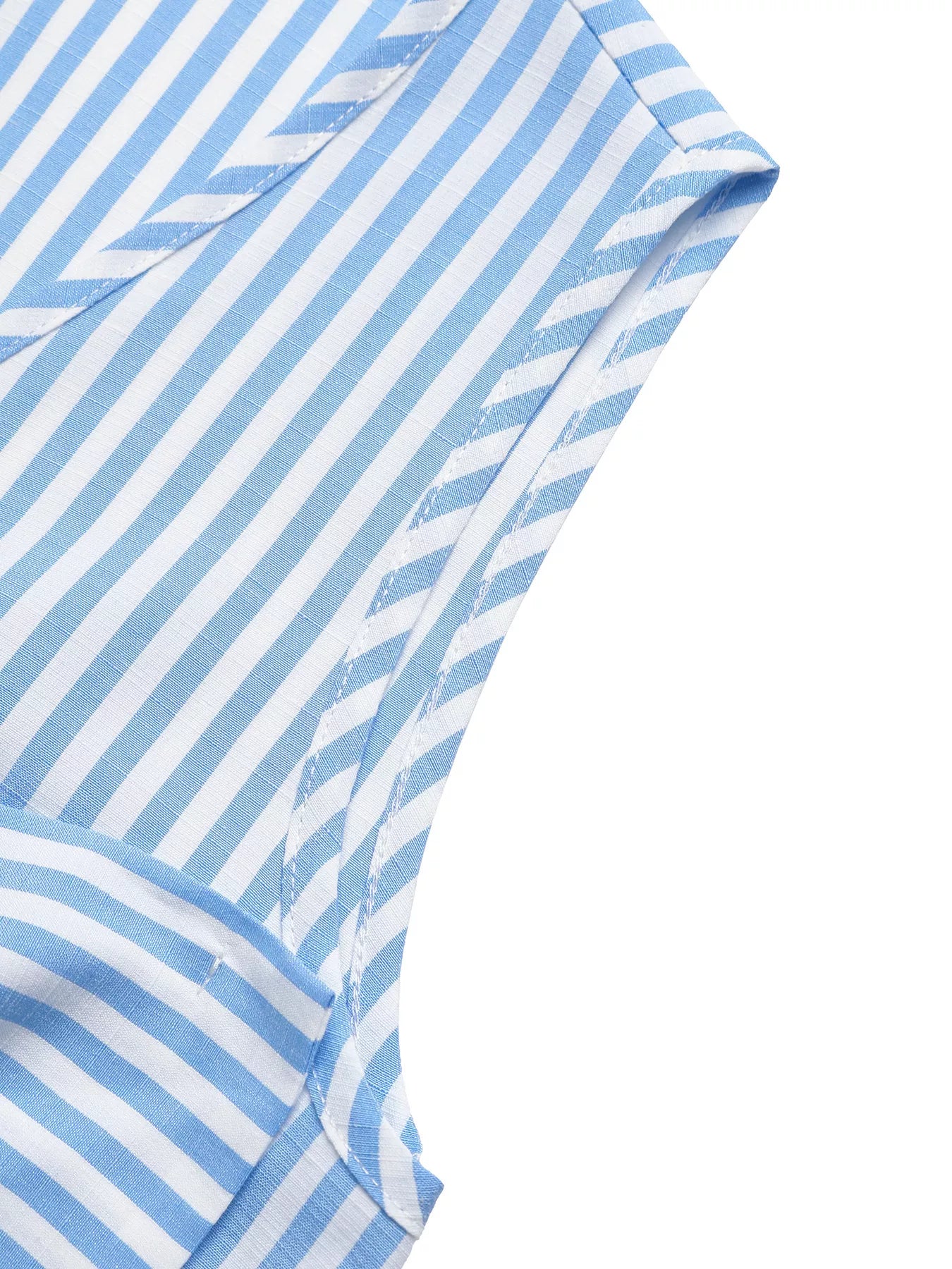 Striped Bowknot Sleeveless Top & Shorts Set