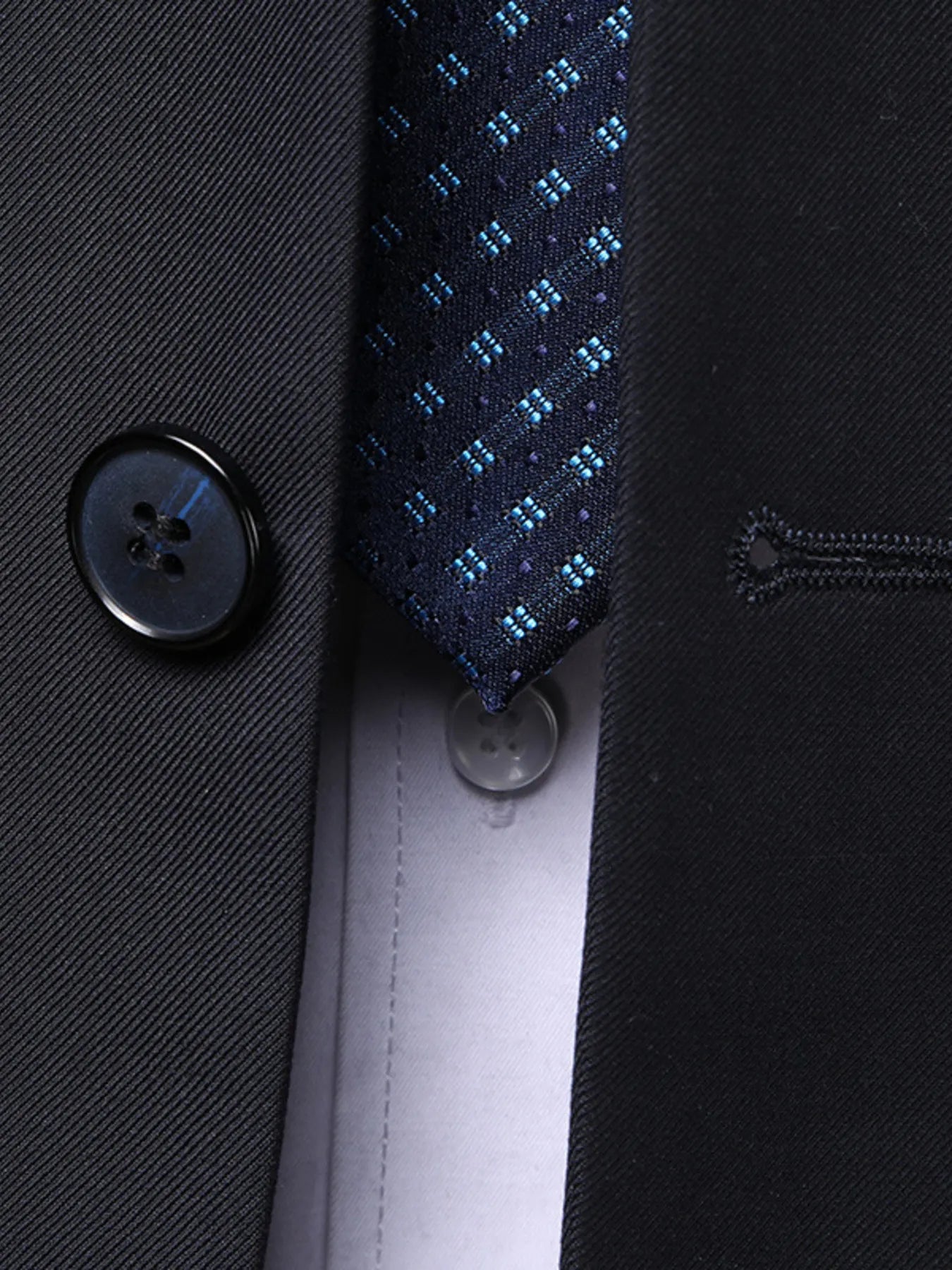 Men's Lapel Collar Long Sleeve Blazer and Pants Set