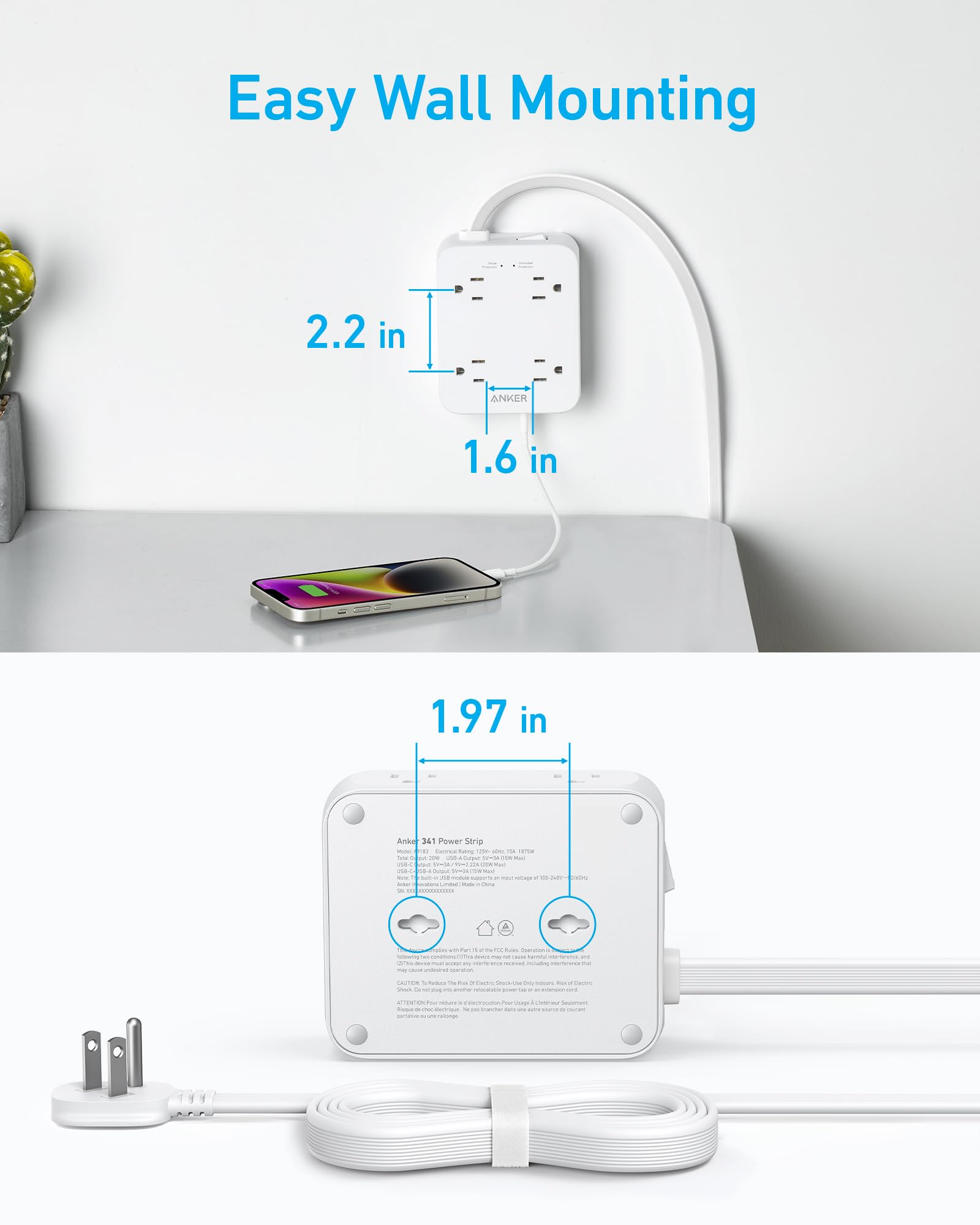 Anker <b>341</b> USB Power Strip, view 6