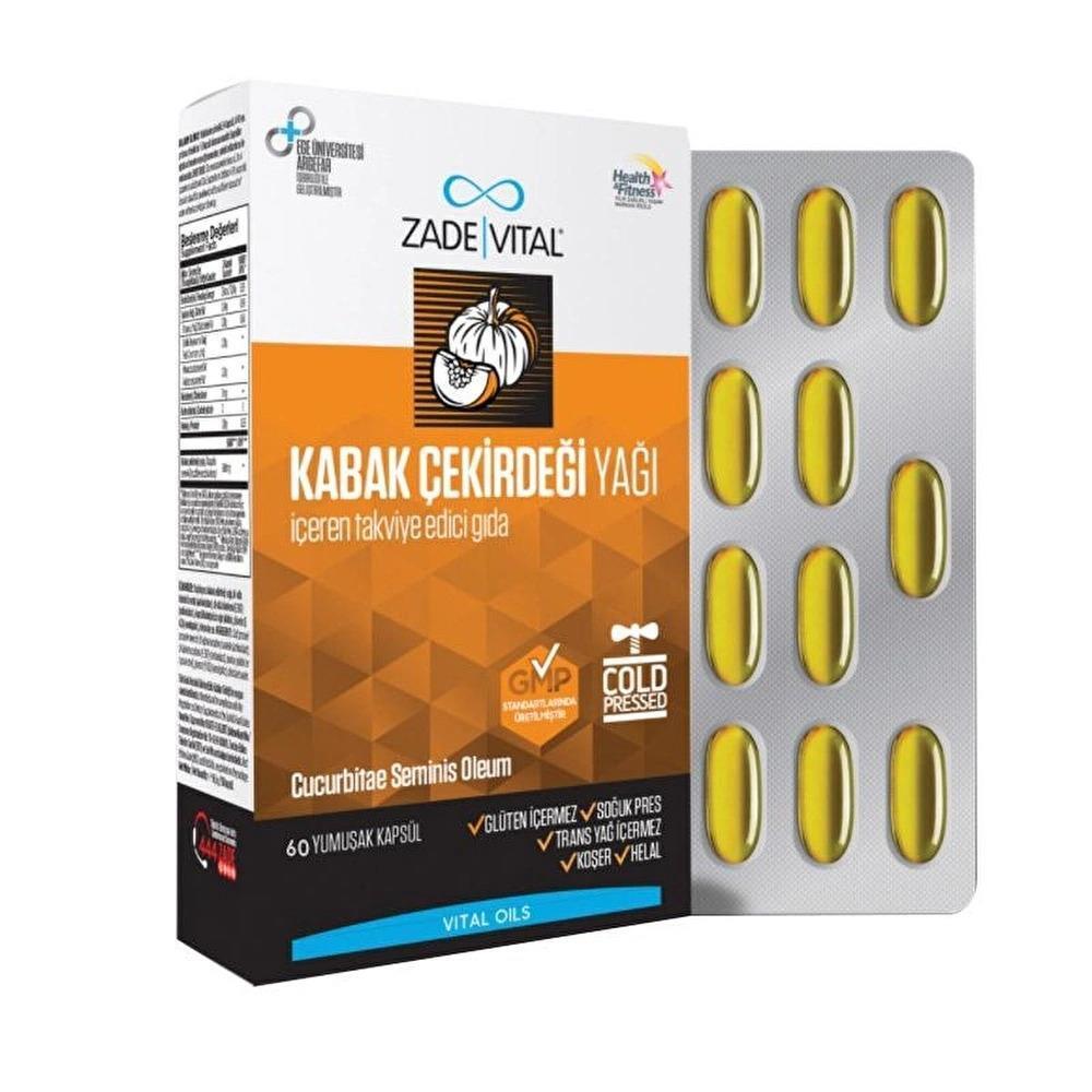 Zade Vital Pumpkin Seed Oil 320mg 60 Capsules - Natural Support