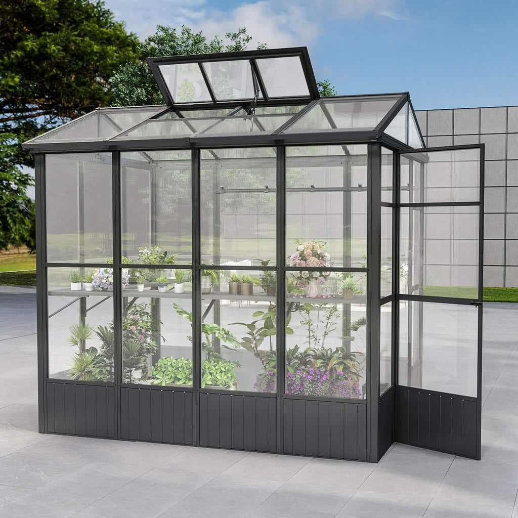 [06X08FT] Heavy-Duty Outdoor Polycarbonate Greenhouse With Fully Automatic Temperature Control Vent (SAK51892) – SAKSBY WHOLE