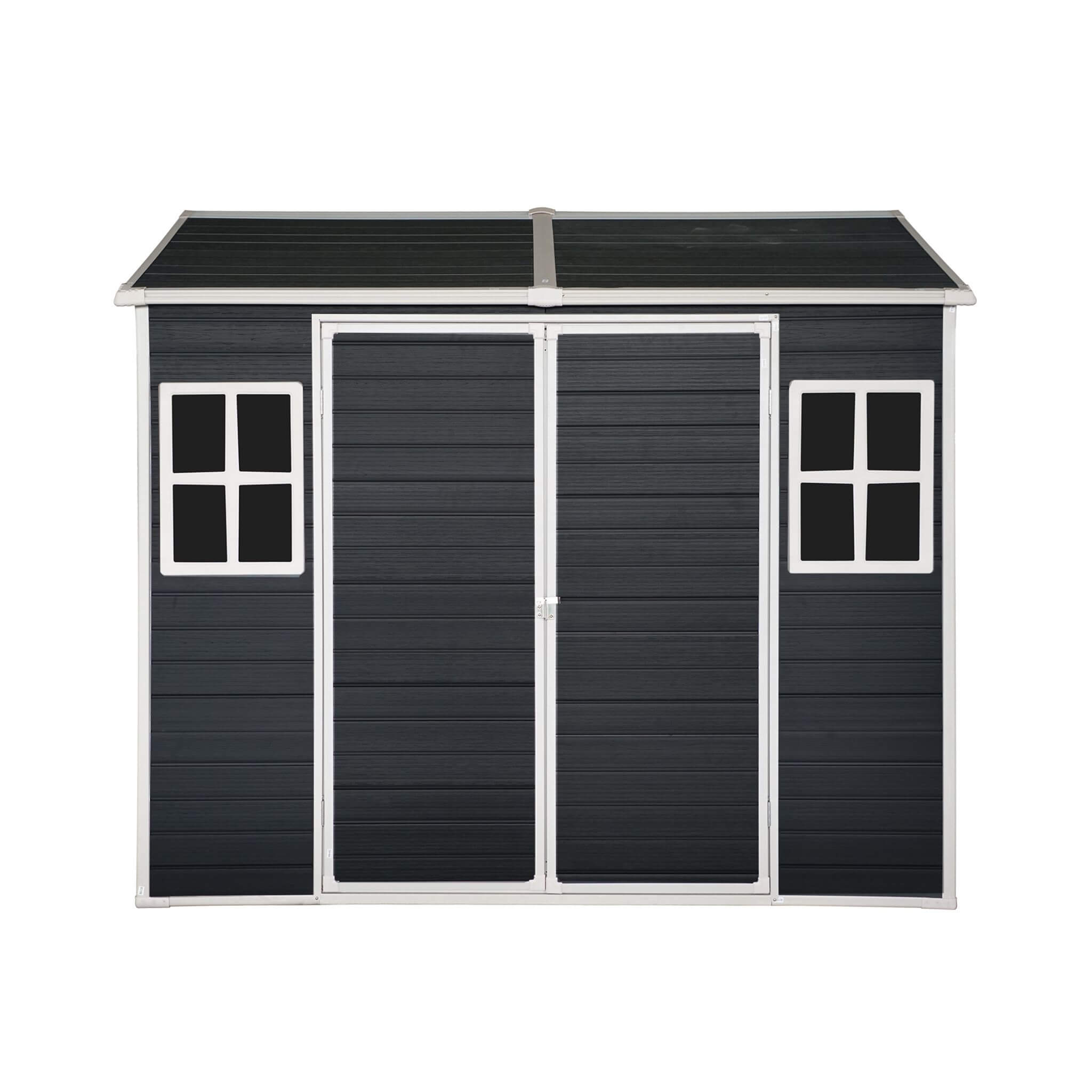 [06X08FT] Alora Outdoor Resin Patio Garden Shed With Floor, 2 Windows, And Lockable Doors (SAK54953) – SAKSBY WHOLESALE, view