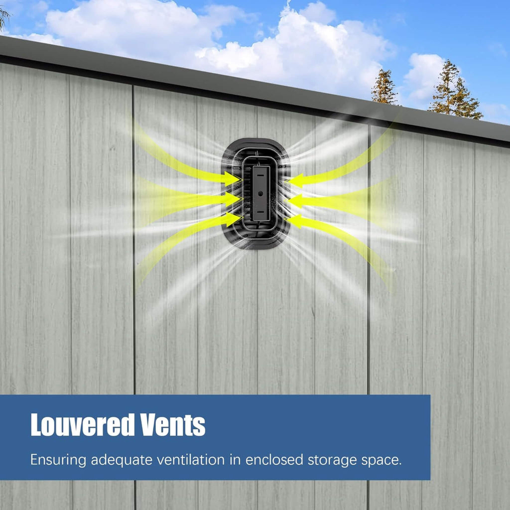 [06X08FT] Alora Outdoor Resin Storage Shed With Lockable Double Doors And Sloping Roof (SAK73286) – SAKSBY WHOLESALE, view 8