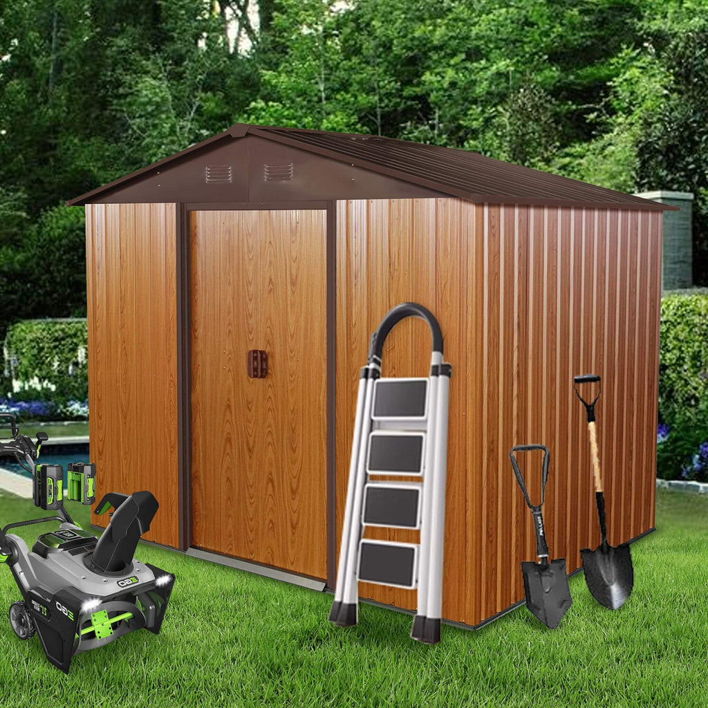 [06X08FT] Alora Premium Outdoor Metal Storage Shed With Metal Floor Frame (SAK95204) – SAKSBY WHOLESALE, view 6