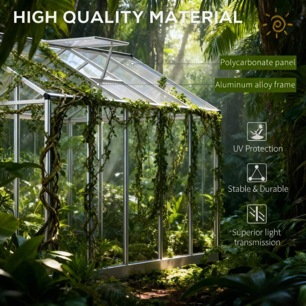 [06X10FT] Large Walk-In Backyard Greenhouse W/ Rainwater Collection System And Roof Vent (SAK93581) – SAKSBY WHOLESALE, view 