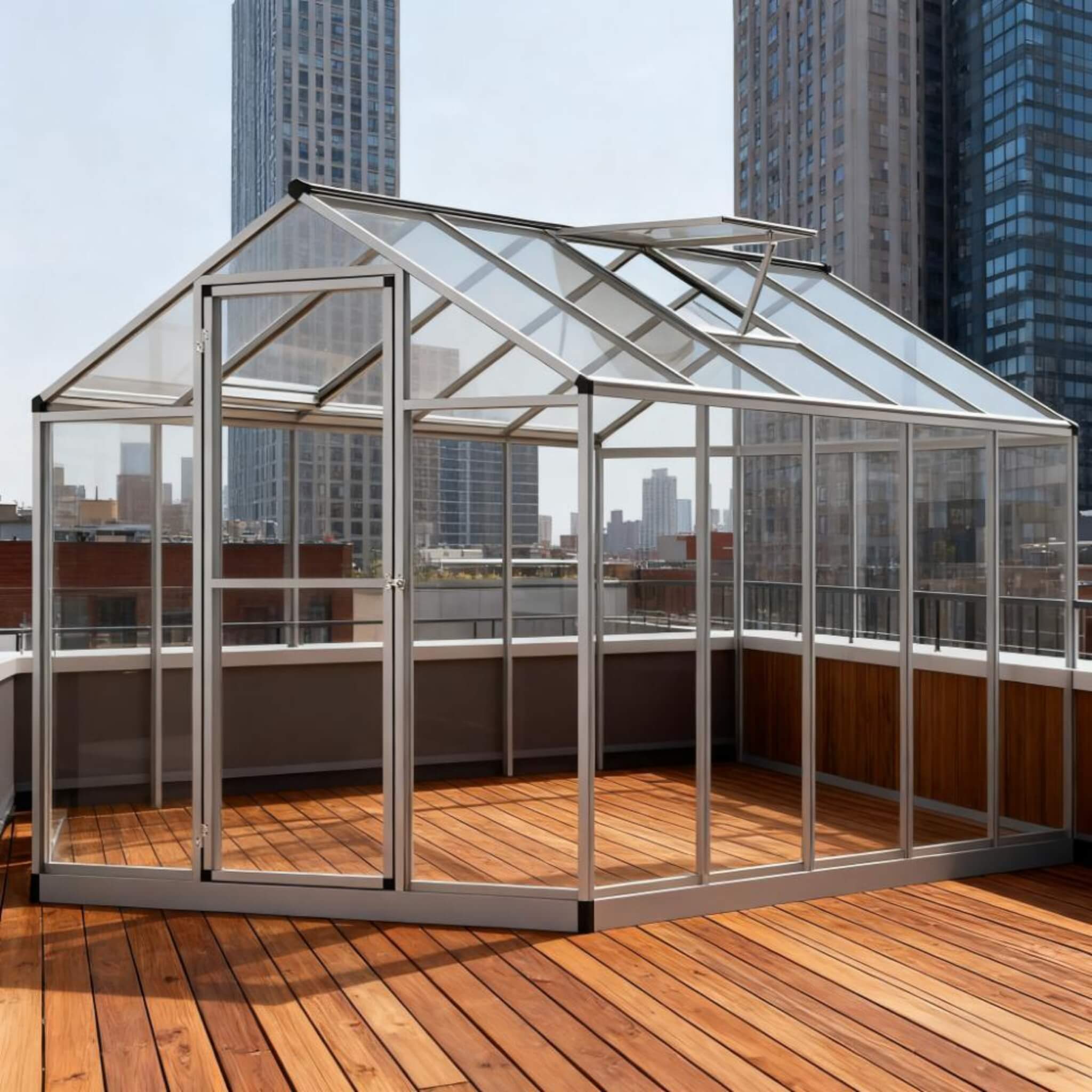 [06X10FT] Large Walk-In Backyard Greenhouse W/ Rainwater Collection System And Roof Vent (SAK93581) – SAKSBY WHOLESALE